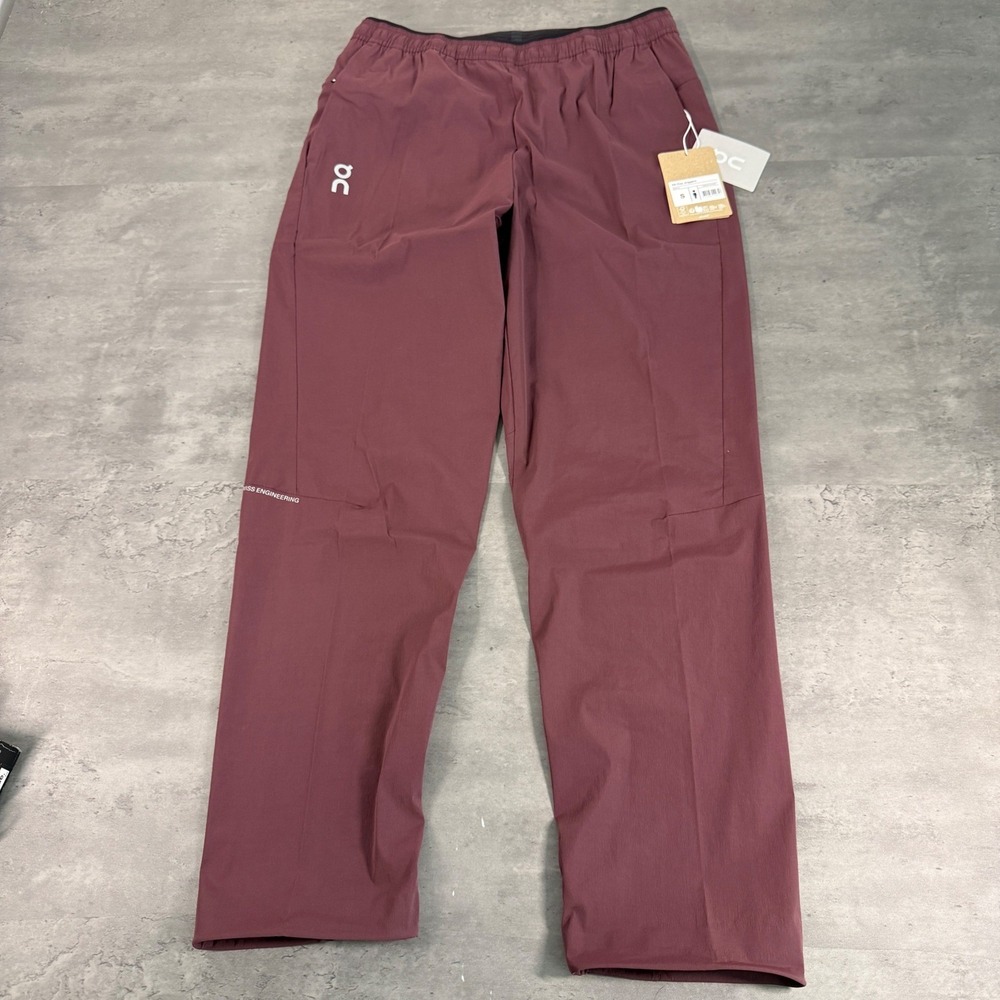 On Cloud Running All Day Joggers Mens Small Mulberry Red Active Pants Tech Light